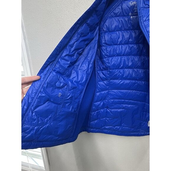 Calvin Klein Premium Duck Down Puffer Jacket Lightweight Women’s Small Blue READ - Picture 5 of 7